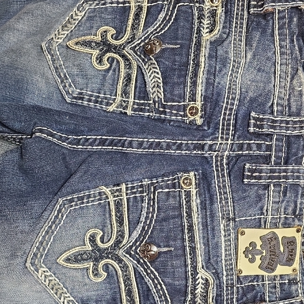 Rock Revival Blue Denim with White Stitching
